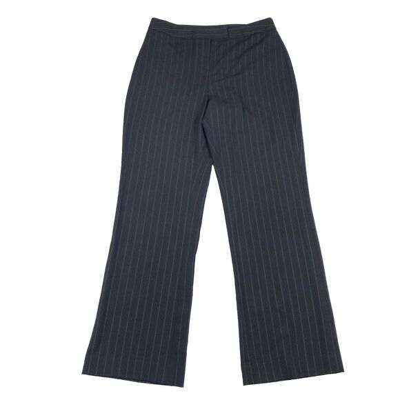 Charter Club Dress Pants Women's Size 6P‎ Katherine Fit Full Length Gray Stripe - Picture 1 of 5